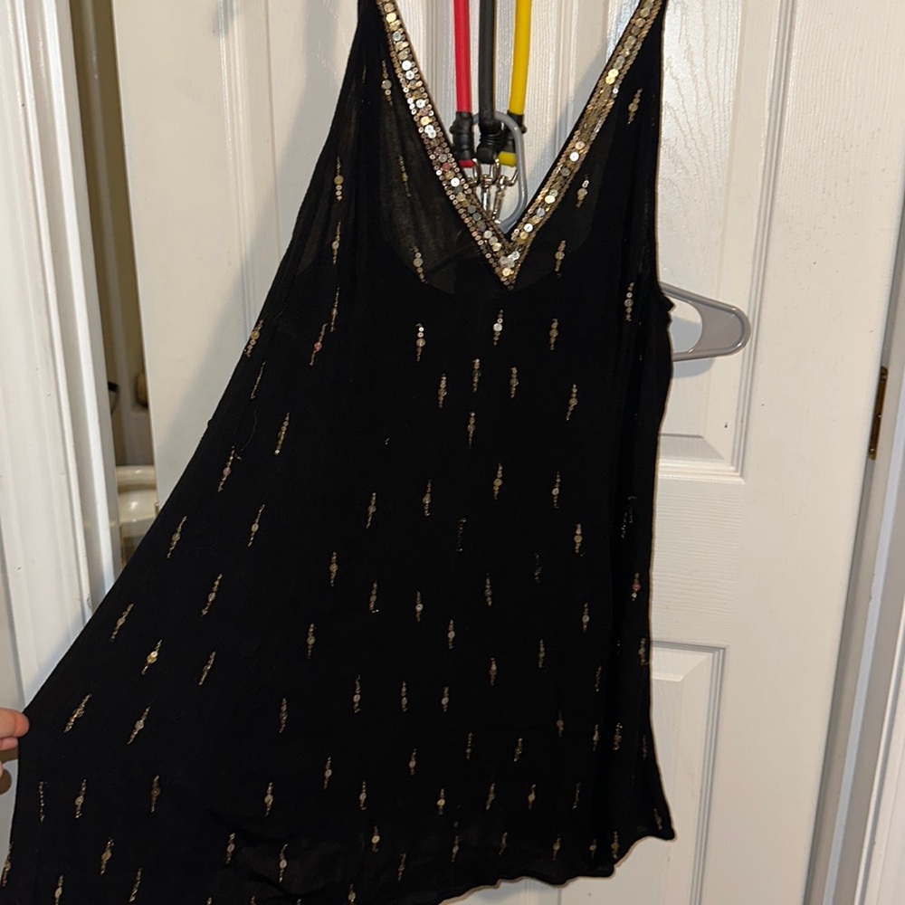 Free people sequin flowy slip dress